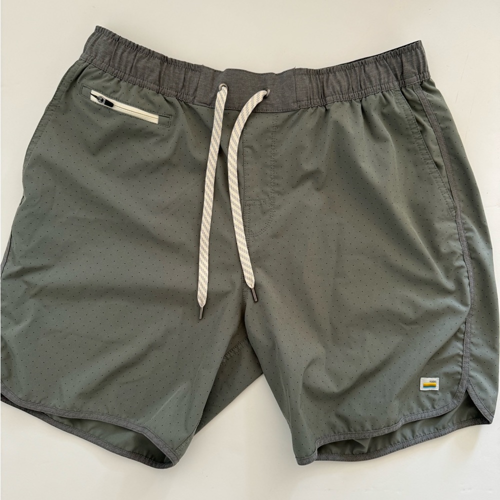 Vuori Men's Athletic Shorts in Olive Green